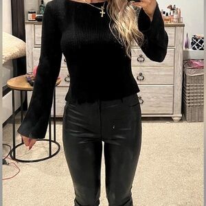 Zara Leather Skinny Pants